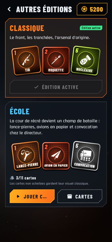 Choix de l'édition