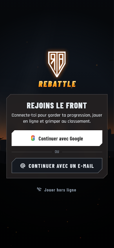 Écran de connexion